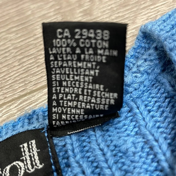 Vintage Wainscot Petites 100% Cotton Crew Neck Cable Knit Sweater Blue S - Picture 7 of 14